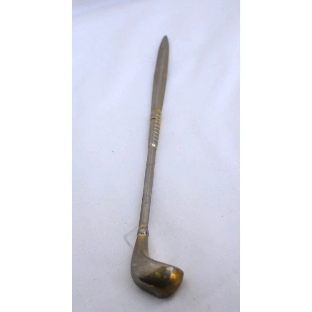 Vintage Brass Figural Golf Club Letter Opener Gold Color 9 Inches